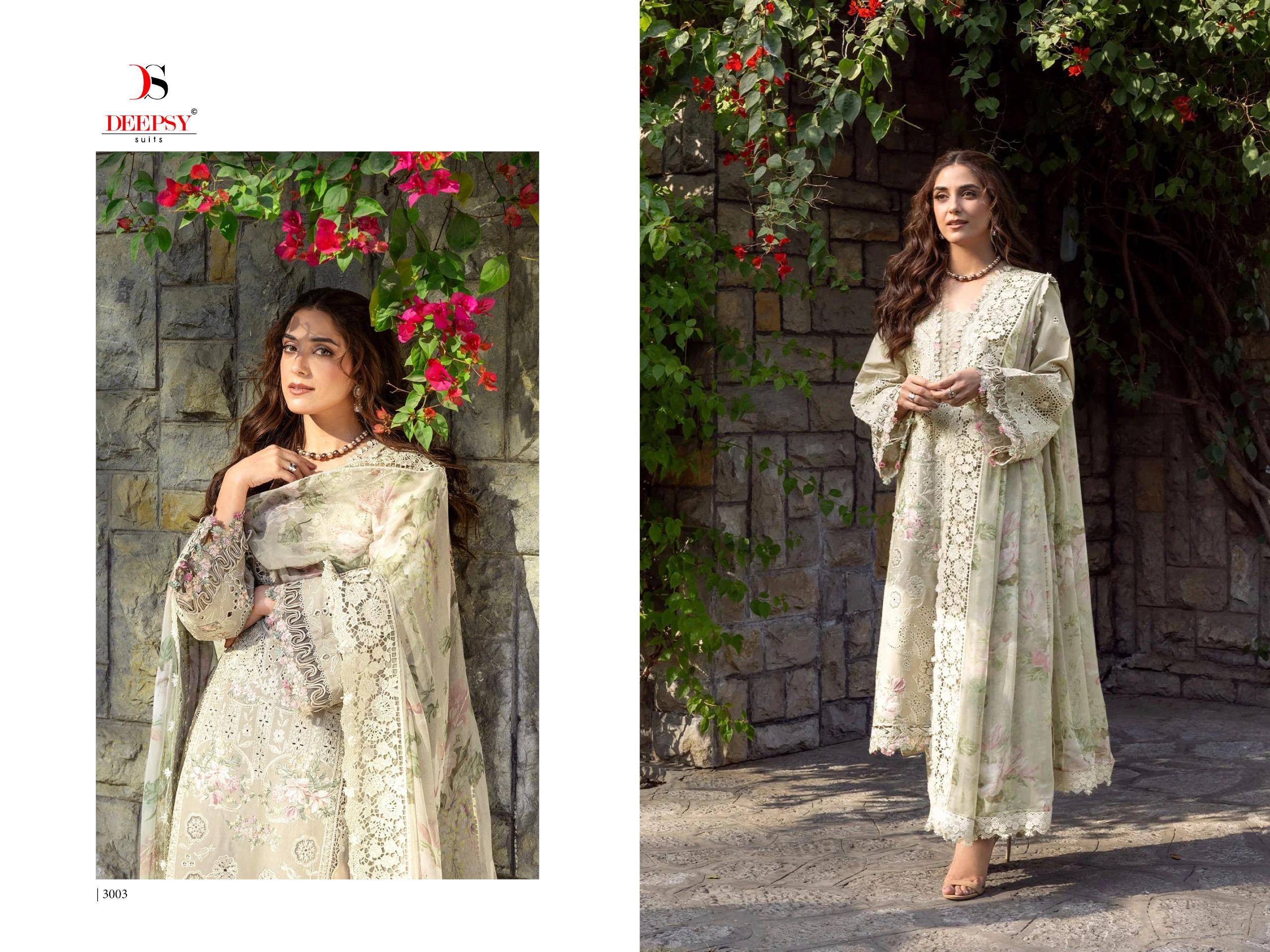 ELAF  Premium-7 Luxury Lawn by  DEEPSY SUITS  3001 to 3006 series Indian Pakistani ethnic wear Pure viscose At Wholesale Price